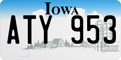IA license plate ATY953