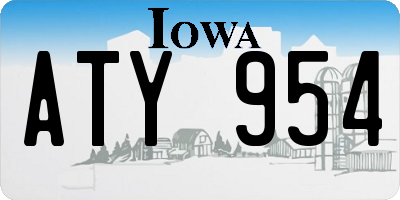 IA license plate ATY954