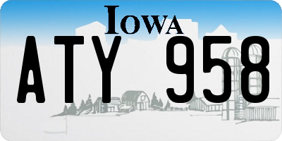 IA license plate ATY958