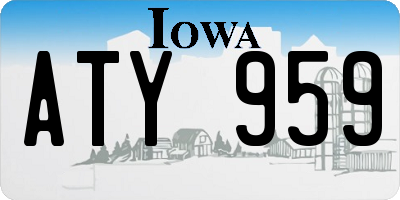 IA license plate ATY959