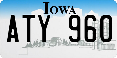 IA license plate ATY960