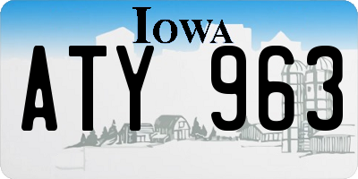 IA license plate ATY963