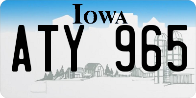 IA license plate ATY965