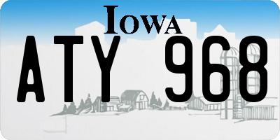 IA license plate ATY968