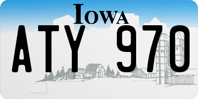 IA license plate ATY970