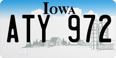 IA license plate ATY972