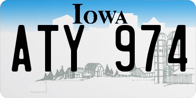 IA license plate ATY974