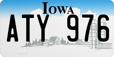 IA license plate ATY976