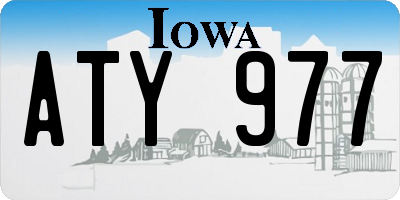 IA license plate ATY977