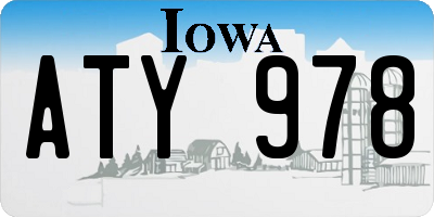 IA license plate ATY978