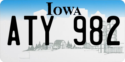 IA license plate ATY982