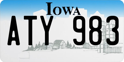 IA license plate ATY983