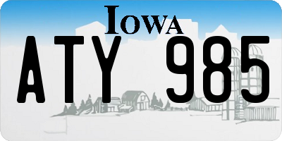 IA license plate ATY985