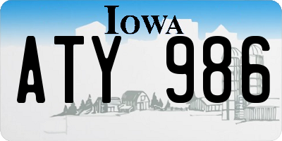 IA license plate ATY986