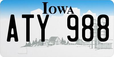 IA license plate ATY988