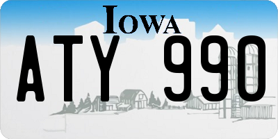 IA license plate ATY990