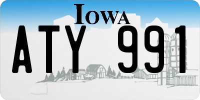 IA license plate ATY991