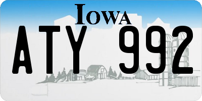 IA license plate ATY992