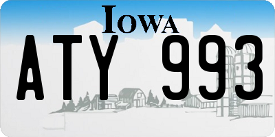 IA license plate ATY993