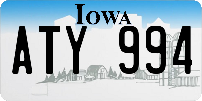 IA license plate ATY994