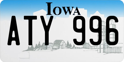 IA license plate ATY996