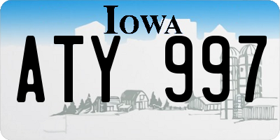 IA license plate ATY997