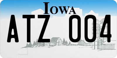 IA license plate ATZ004