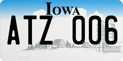 IA license plate ATZ006