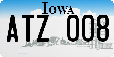 IA license plate ATZ008