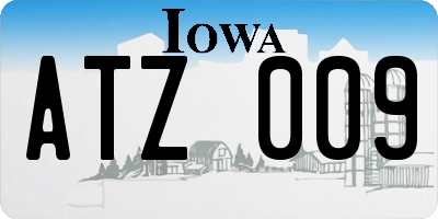 IA license plate ATZ009