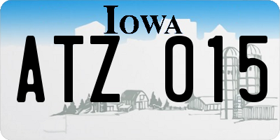 IA license plate ATZ015