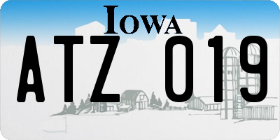 IA license plate ATZ019