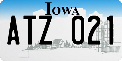 IA license plate ATZ021