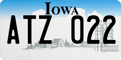 IA license plate ATZ022