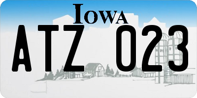 IA license plate ATZ023