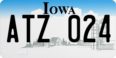 IA license plate ATZ024