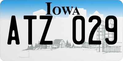 IA license plate ATZ029