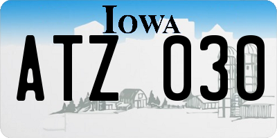 IA license plate ATZ030