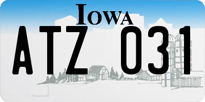 IA license plate ATZ031