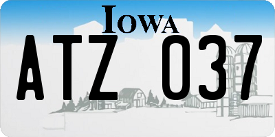 IA license plate ATZ037