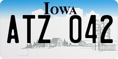 IA license plate ATZ042