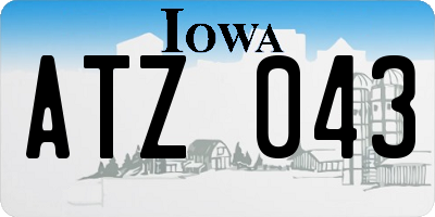 IA license plate ATZ043