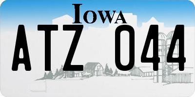 IA license plate ATZ044