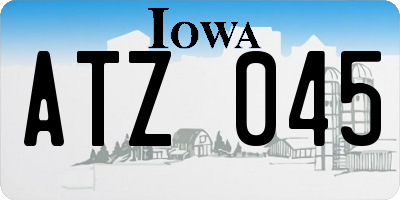 IA license plate ATZ045