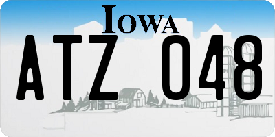 IA license plate ATZ048