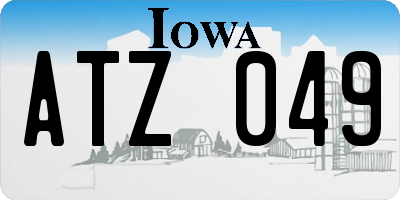 IA license plate ATZ049
