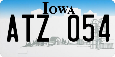 IA license plate ATZ054