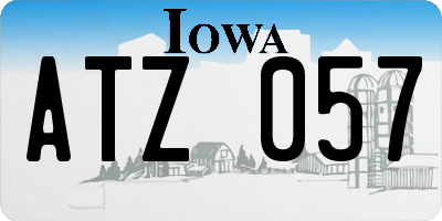 IA license plate ATZ057