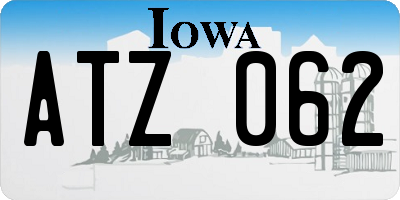 IA license plate ATZ062