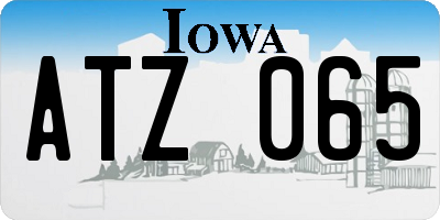 IA license plate ATZ065